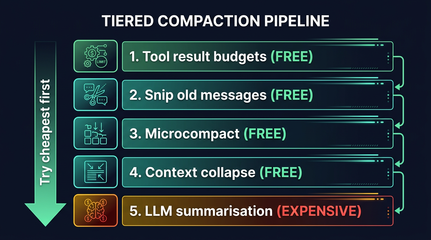 Tiered compaction pipeline
